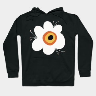 Simple white flower Hoodie